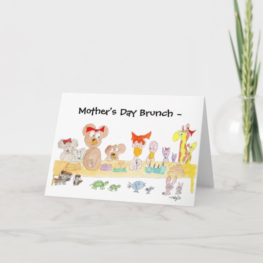 Mother's Day Brunch Karte (Vorderseite)