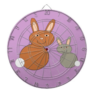 Mothers Day Bunnies Dart Board Dartscheibe