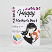 Mothers Day Card  Karte (Stehend Vorderseite)