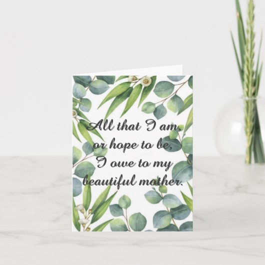 Mothers Day Card - My Beautiful Mother Karte (Vorderseite)