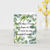 Mothers Day Card - My Beautiful Mother Karte (Gelbe Blume)