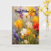Mother's Day Card with Flowers Karte (Gelbe Blume)