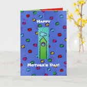 Mother's Day card with lots of bluebirds Karte (Gelbe Blume)