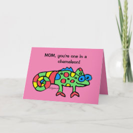 Mother's Day Chameleon Pink Card Karte
