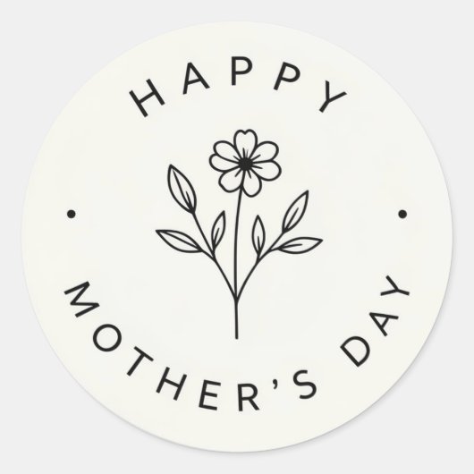 Mother's Day Classic Round Sticker (Vorderseite)