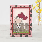 Mother's Day - Cow Delivery Karte (Gelbe Blume)