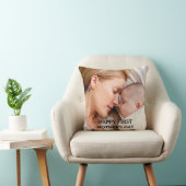 mothers day cute heart photo Throw Pillow Kissen (Stuhl )