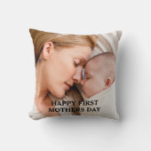 mothers day cute heart photo Throw Pillow Kissen (Vorderseite)