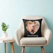 mothers day  cute heart photo Throw Pillow Kissen (Stuhl )