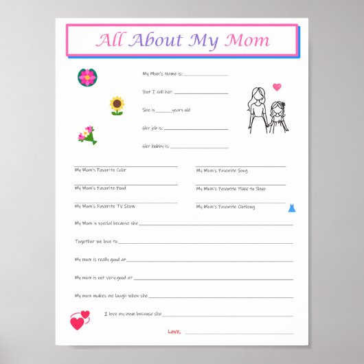 Mother's Day Daughter Interview Download druckbar Poster (Vorne)