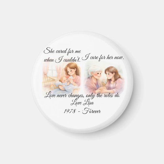 Mother's Day Elders Care  Throw Pillow Magnet (Vorne)