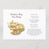 Mother's Day Elegant Tea Party  Einladung (Vorderseite)