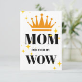 Mothers Day Flat Dankeskarte (Stehend Vorderseite)