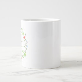 Mother's day floral green superhero mom Jumbo-Tasse