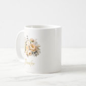 Mother's Day Floral Mug Personalized Gift Kaffeetasse (Vorderseite Links)