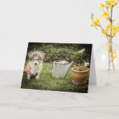 Mother's Day Garening Corgi Grußkarte Karte (Gelbe Blume)