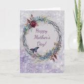 Mothers Day General with Pretty Wreath Butterfly  Karte (Vorderseite)
