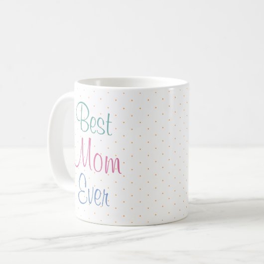 Mothers Day Gift Moderne elegante, farbenfrohe Vor Kaffeetasse (Vorderseite Links)