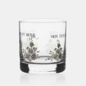 Mother's Day Glass with Sentimental Quote and Blac Whiskyglas (Rechts)
