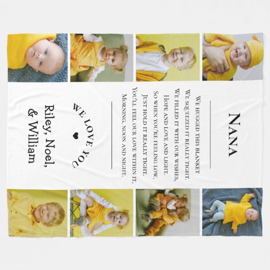 Mother's Day Grandma Grammy Nana from Grandkids Fleecedecke (Vorderseite (Horizontal))