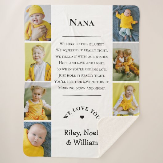 Mother's Day Grandma Grammy Nana from Grandkids Sherpadecke (Vorderseite)