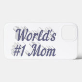 Mothers Day gray text iPhone case (Rückseite (Horizontal))