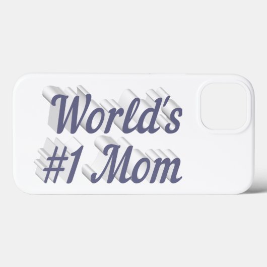Mothers Day gray text  iPhone case (Rückseite (Horizontal))