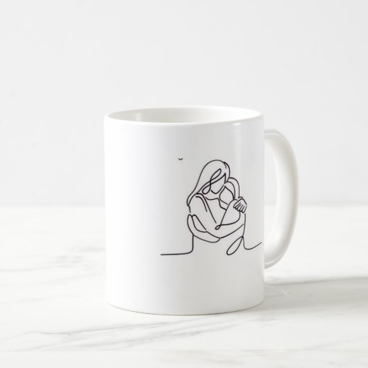 Mother's Day - Heartbeat Kaffeetasse (VorderseiteRechts)