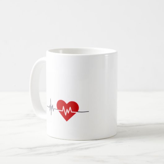 Mother's Day - Heartbeat Kaffeetasse (Vorderseite Links)