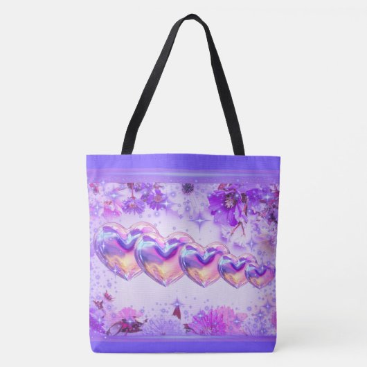 Mother's Day Hearts & Daisey's Tote Bag Tasche (Vorderseite)