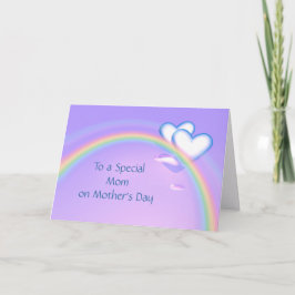 Mothers Day Hearts on Rainbow Card Karte