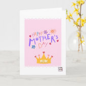 Mother's Day - Kid's Art Karte (Gelbe Blume)