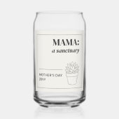 Mother's Day Minimalist Mama Sanctuary Botanical Dosenglas (Vorderseite)