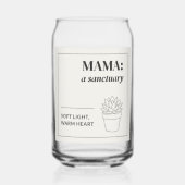 Mother's Day Minimalist Mama Sanctuary Botanical Dosenglas (Rückseite)