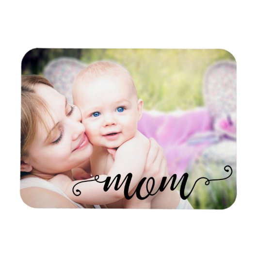 Mother's Day Mom Custom Foto von Personalized Gift Magnet (Horizontal)