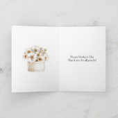 Mother's Day Mom Daughter Blond Karte (Innenseite)