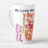 Mother's Day Momma Cat and Kittens Milchtasse (Linke Ecke)