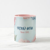 Mother's Day Mug Text "MOM" "Since 1972" Tasse (Zentrum)