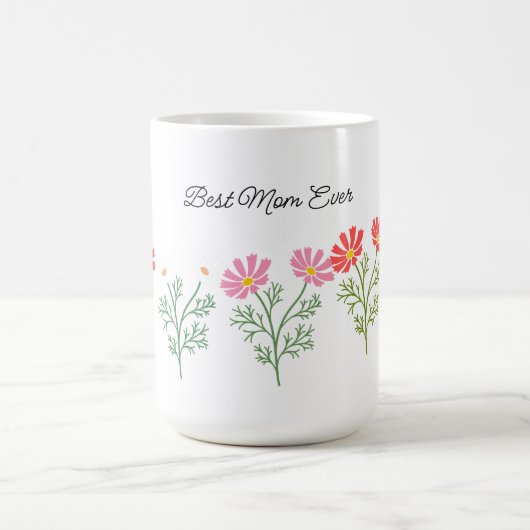 Mother's Day Mug with Floral Bouquet Design and Cu Kaffeetasse (Mittel)
