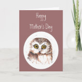 Mother's Day Owl Always Love You, Cute Owl Humor Karte (Vorderseite)