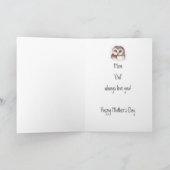 Mother's Day Owl Always Love You, Cute Owl Humor Karte (Innenseite)