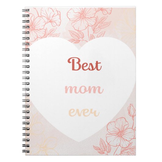 Mother's Day Pastel-Toned Notebook with Sentimenta Notizblock (Vorderseite)