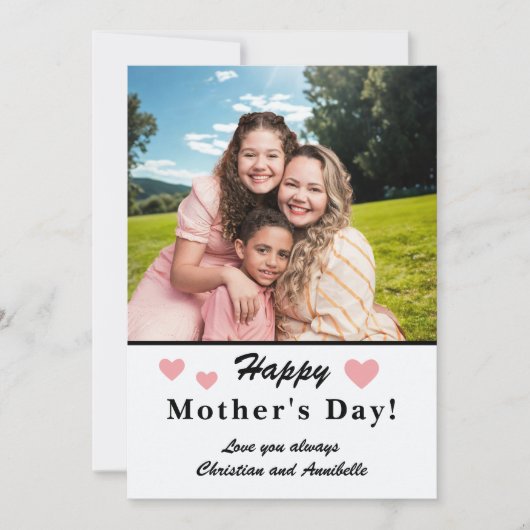 Mother's Day Personalized Downloadable Photo  Feiertagskarte (Vorderseite)