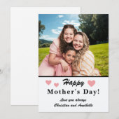 Mother's Day Personalized Downloadable Photo  Feiertagskarte (Vorne/Hinten)