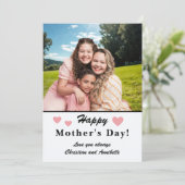 Mother's Day Personalized Downloadable Photo  Feiertagskarte (Stehend Vorderseite)