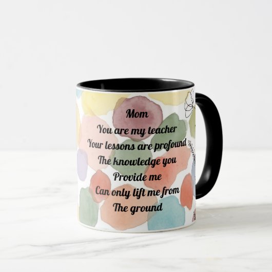 Mother's Day Poem Tasse (VorderseiteRechts)
