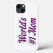 Mothers Day purple text iPhone case (Rückseite)