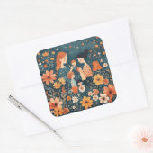 Mother's Day  Quadratischer Aufkleber (Umschlag)