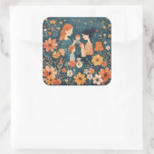 Mother's Day  Quadratischer Aufkleber (Tasche)