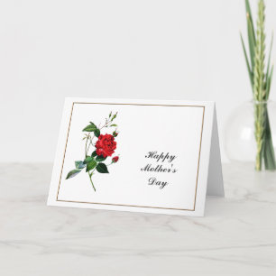 Mother's Day Red Rose, Pierre Joseph Redouté Karte